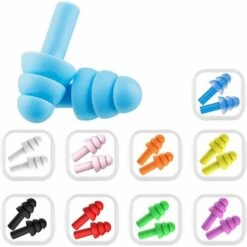 ALMI Bouchons D'oreilles En Silicone, Protection Auditive, Suppression Du Bruit Confortable Pour Les Oreilles