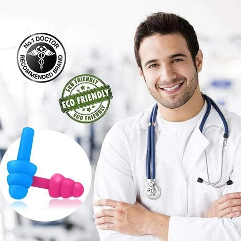 ALMI Bouchons D'oreilles En Silicone, Protection Auditive, Suppression Du Bruit Confortable Pour Les Oreilles 4 ALMI Bouchons D'oreilles En Silicone, Protection Auditive, Suppression Du Bruit Confortable Pour Les Oreilles – Image 2