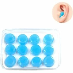 ALMI Bouchon D'Oreille, 6 Paires Boule Quies En Silicone Quies Moulables, Réutilisables Pour Sommeil Suppression Du Bruit Dormir Natation Ronflement (Bleu)