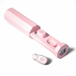 GroupM Barrette De Modèle à Affichage Numérique Haute Définition Casque Bluetooth Dédié (Rose)