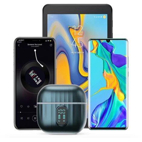 GroupM Casque Bluetooth Sans Fil De Qualité Sonore HIFI à Affichage Numérique (noir) 4 GroupM Casque Bluetooth Sans Fil De Qualité Sonore HIFI à Affichage Numérique (noir) – Image 2