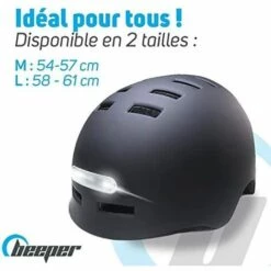 Kartokner - Casque Vélo, Trottinette Avec Feux Avant Et Arrière Intégrés ME135 -Protection auditive et tête Soldes 2022 53099867 4
