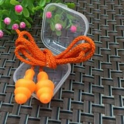 TANABATA 6 Paires Bouchons D'oreille Avec Cordon Réutilisables Bouchons D'oreille En Silicone Du Sommeil Bouchons D'oreille Suppression Du Bruit De Bouchons Pour La Protection Auditive 35dB -Protection auditive et tête Soldes 2022 53926681 4