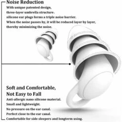 ALMI Bouchon D'oreille En Silicone Pour La Suppression Du Bruit De Sommeil, Boule Quies Pour Le Sommeil Réutilisable Souple, Structure Parapluie à Trois Couches Boules Quies Nager Ronfler Rose 9 ALMI Bouchon D'oreille En Silicone Pour La Suppression Du Bruit De Sommeil, Boule Quies Pour Le Sommeil Réutilisable Souple, Structure Parapluie à Trois Couches Boules Quies Nager Ronfler Rose -Protection auditive et tête Soldes 2022 54024052 3
