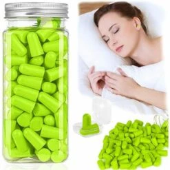 ALMI 60 Paires De Bouchons D'oreille En Mousse,Anti Bruit Bouchon,Boule Quies Sommeil,Éponge Bouchon Doreille Anti Bruit 32dB Avec Boîte De Rangement Pour Protection De L’ouïe, Sommeil, Travail Et Étudie