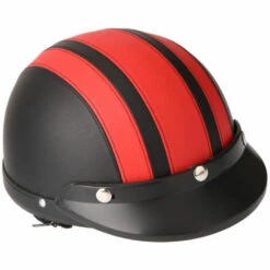 SUPERSELLER Casque Moto Scooter Demi-visage En Cuir Avec Visière Lunettes UV Style Rétro Vintage 54-60cm - Rouge 10 SUPERSELLER Casque Moto Scooter Demi-visage En Cuir Avec Visière Lunettes UV Style Rétro Vintage 54-60cm - Rouge -Protection auditive et tête Soldes 2022 54448740 4