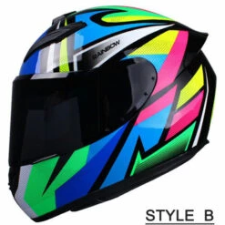 SUPERSELLER Casque De Moto Intégral Casque De Rue Rapide Unisexe Adulte Cool Rider équipement Quatre Saisons Nouveau Casque De Moto De Tourisme De Rue - Style B Taille L -Protection auditive et tête Soldes 2022 54448918 3