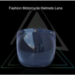 SUPERSELLER Lentille De Casque De Moto Anti-UV Anti-rayures Rétro Visière à Bulles Lentille De Pare-vent Universelle Pour Casques à Visage Ouvert Standard à 3 Boutons-pression - Argent -Protection auditive et tête Soldes 2022 54449237 5