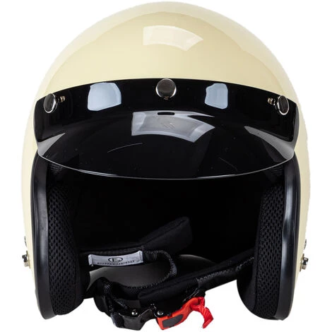 SUPERSELLER 3 Snap-Button Visor Shield Lens Visor Flip Up Wind Shield Pour Casque De Moto à Face Ouverte - Le Noir 7 SUPERSELLER 3 Snap-Button Visor Shield Lens Visor Flip Up Wind Shield Pour Casque De Moto à Face Ouverte - Le Noir – Image 5