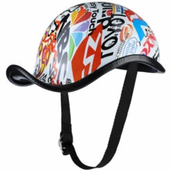 SUPERSELLER Demi-casque De Moto Avec Sangle De Dégagement Hommes Femmes Pour Le Cyclisme Moto - XL,Style 3 -Protection auditive et tête Soldes 2022 54450315 2