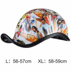 SUPERSELLER Demi-casque De Moto Avec Sangle De Dégagement Hommes Femmes Pour Le Cyclisme Moto - XL,Style 3 -Protection auditive et tête Soldes 2022 54450315 5