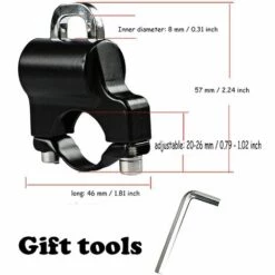 BRIDAY 2 Pièces Verrou De Casque Antivol, Serrure De Casque De Moto Avec 2 Clés, Serrure De Casque De Moto Universelle Compatible Avec Guidon 22mm-28mm (Noir) -Protection auditive et tête Soldes 2022 55166524 2