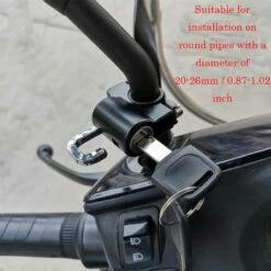 BRIDAY 2 Pièces Verrou De Casque Antivol, Serrure De Casque De Moto Avec 2 Clés, Serrure De Casque De Moto Universelle Compatible Avec Guidon 22mm-28mm (Noir) -Protection auditive et tête Soldes 2022 55166524 3