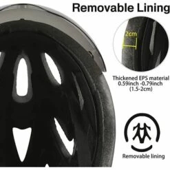 TANABATA Casque De Vélo Pour Adulte Certifié CE Casque VTT Et VCC Homme Femme Lunettes Magnétiques Détachables Portabl Pour Les Déplacements En Ville Montagne Route BMX Scooter Trottinette -Protection auditive et tête Soldes 2022 55271434 3