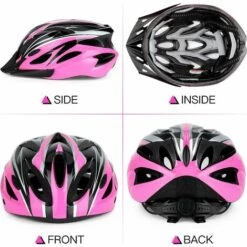 TANABATA Casque De Vélo Unisexe, Casque De Vélo Léger Réglable 57-63 Cm Avec Pare-Soleil Amovible, La Protection De La Sécurité, Pour Le Vélo D'équitation De Sport En Plein Air(Rose) -Protection auditive et tête Soldes 2022 55271573 3