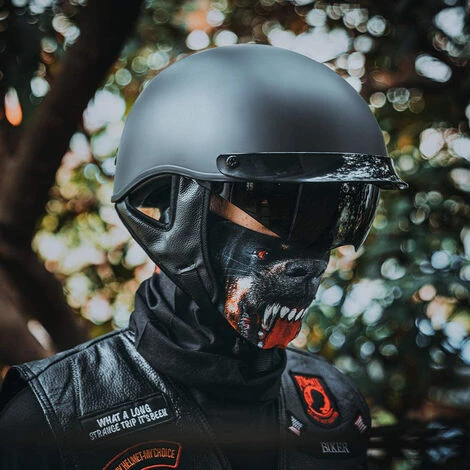 LIFCAUSAL Demi-casque De Moto Homologué DOT Bicycle Cruiser Hélicoptère Noir Mat L 4 LIFCAUSAL Demi-casque De Moto Homologué DOT Bicycle Cruiser Hélicoptère Noir Mat L – Image 2