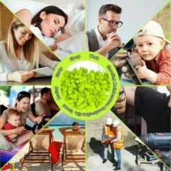 60 Paires De Bouchons D'oreille En Mousse,Anti Bruit Bouchon,Boule Quies Sommeil,Éponge Bouchon Doreille Anti Bruit 38dB Avec Boîte De Rangement Pour Protection De L’ouïe, Sommeil, Travail Et Étudie，Starlight -Protection auditive et tête Soldes 2022 55414884 5