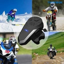 ILOVEMILAN Kit Main Libre Moto,BT-S3 Intercom Moto 1000m Oreillette Bluetooth Pour Casque Moto Ecouteur Sans Fil -Protection auditive et tête Soldes 2022 55523974 4