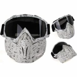 ILOVEMILAN Lunettes De Moto Masque Facial Détachable Casque Anti-buée Coupe-vent Verres De Vélo Pour Le Dessert Hors Route Équitation Courses Convient Aux Hommes Femmes(Blanc) 11 ILOVEMILAN Lunettes De Moto Masque Facial Détachable Casque Anti-buée Coupe-vent Verres De Vélo Pour Le Dessert Hors Route Équitation Courses Convient Aux Hommes Femmes(Blanc) -Protection auditive et tête Soldes 2022 55608899 5