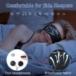 ILOVEMILAN Bandeau Bluetooth Casques Écouteurs Bluetooth Sans Fil Cadeau Pour Homme Femme, Ecouteur De Musique HiFi Stéréo Micro,10 Heures De Lecture, IPX6 Résistant à L'eau (Noir+Blanc) -Protection auditive et tête Soldes 2022 56051602 5