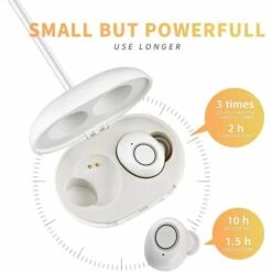 DECKON Appareil Auditif Rechargeable Amplificateur De Son Auditif Invisible, Lot De 2 Blanc -Protection auditive et tête Soldes 2022 56382732 2