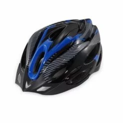 ZHUOXUAN Casque De Vélo Casque De Vélo De Montagne Pour Homme Et Femme Avec Visière Amovible Et Casque De Vélo Léger à LED Pour Adultes 57-61 Cm Bleu.