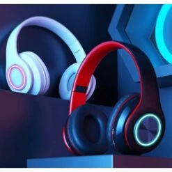 GroupM Carte De Casque Pliable Pour Caisson De Basses Sans Fil Casque Bluetooth éclairé (noir Rouge) -Protection auditive et tête Soldes 2022 56706591 4