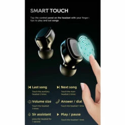 GroupM Casque Bluetooth Sans Fil Bluetooth 5.2 Avec écran LED à Commande Tactile Casque Bluetooth Sport à Suppression De Bruit (Blanc) -Protection auditive et tête Soldes 2022 56706770 5