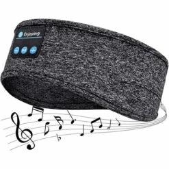 TINOR Ecouteur Sommeil，Casque Sans Fil Bluetooth V5.0 Headband，Haut-parleurs Stéréo HD Ultra-Minces Intégrés，Convient Pour Dormir Sur Le Côté/Sport/Yoga/Fitness/détente