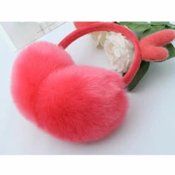 LANGRAY Mode Mignon Cache-oreilles Extérieur Hiver Chaud Doux En Peluche Cache-oreilles Bandeau Réglable Cache-oreilles Pour Dames Et Filles, Modèle : Pastèque Rouge -Protection auditive et tête Soldes 2022 57902732 3