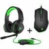 Pack Gaming HP - Casque De Jeu 400 Et Souris De Jeu 200 - Noir Et Vert -Protection auditive et tête Soldes 2022 57927259 1
