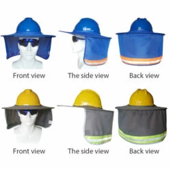 SUPERSELLER Le Bord Du Casque De Protection Solaire Convient Au Casque De Protection Solaire De Sécurité Réfléchissant Pour Les Chantiers De Construction Installation Extérieure - Gris -Protection auditive et tête Soldes 2022 58340565 4