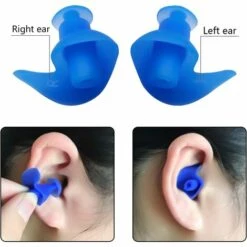 TRIOMPHE Lot De 5 Paires De Bouchons D'oreille étanches En Silicone Réutilisables Pour La Natation, Le Surf, La Douche Et Autres Sports Aquatiques Adultes，T-Audace -Protection auditive et tête Soldes 2022 58379229 3