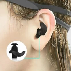 TRIOMPHE Lot De 5 Paires De Bouchons D'oreille étanches En Silicone Réutilisables Pour La Natation, Le Surf, La Douche Et Autres Sports Aquatiques Adultes，T-Audace -Protection auditive et tête Soldes 2022 58379229 4