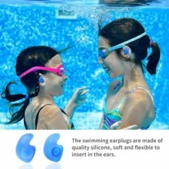 TRIOMPHE 2 Paires Bouchons D'Oreilles De Natation En Silicone Bouchons D'Oreilles Imperméables Bouchons D'Oreilles De Piscine Bouchons D'Oreilles Étanches Bouchons D'Oreilles Pour Sports Nautiques (Bleu)T-Audace -Protection auditive et tête Soldes 2022 58379409 4