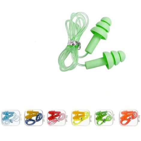 STARLIGHT 6 Paires Bouchons D'oreille En Silicone, SL.GT Réutilisables Bouchons D'oreille De Nager, Imperméable Bouchons D'oreille(Couleur Aléatoire) 3 STARLIGHT 6 Paires Bouchons D'oreille En Silicone, SL.GT Réutilisables Bouchons D'oreille De Nager, Imperméable Bouchons D'oreille(Couleur Aléatoire)