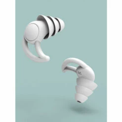 TINOR Bouchons D'Oreilles Anti Bruit Sommeil Etanches En Silicone 33db Antibruit Blocage Du Son Les Bouchons D'oreille Soft Sleep Bouchons D'oreille Réutilisables Pour Dormir, Ronfler (2 Paires)
