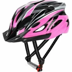 TANABATA Casque De Vélo Unisexe, Casque De Vélo Léger Réglable 57-63 Cm Avec Pare-Soleil Amovible, La Protection De La Sécurité, Pour Le Vélo D'équitation De Sport En Plein Air(Rose)