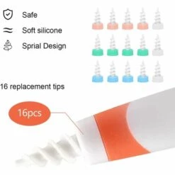 KARTOKNER Nettoyant Oreille, Ear Wax Cleaner, Spirale Kit D'Enlèvement De Cire D'Oreille Nettoyeur D'Oreilles Avec 16 Embouts De Remplacement Lavables En Silicone Pour Adulte Et Enfant, Amélioré(orange) -Protection auditive et tête Soldes 2022 58749188 3