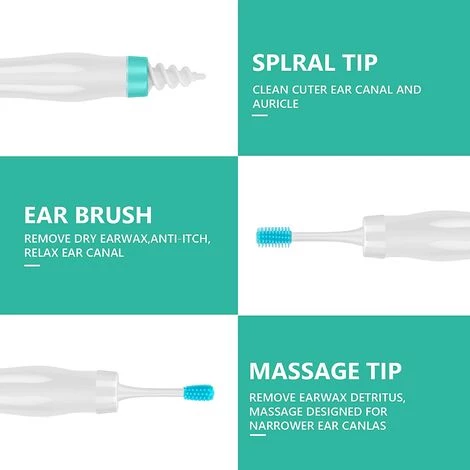 KARTOKNER Nettoyeur D'Oreilles, Nettoyeur Oreille, Kit De Nettoyage Oreille 16 En 1, Nettoyeur Oreilles Lavable Et RÉUtilisable Pour Un Nettoyage En Profondeur, Massage Des Oreilles 6 KARTOKNER Nettoyeur D'Oreilles, Nettoyeur Oreille, Kit De Nettoyage Oreille 16 En 1, Nettoyeur Oreilles Lavable Et RÉUtilisable Pour Un Nettoyage En Profondeur, Massage Des Oreilles – Image 4