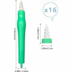 KARTOKNER Nettoyant Oreille,Q Grips Nettoyant Oreilles,Kit D'Enlèvement De Cire D'Oreille Nettoyeur D'Oreilles Doux Confortable Avec 8 Embouts En Silicone Et 9 Embouts De Brosse De Remplacement Lavables - Vert -Protection auditive et tête Soldes 2022 58749329 5