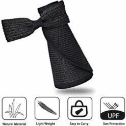 LANGRAY Visière Chapeau De Paille Plage Soleil Bord Large Pour Femme UPF 50+ Protection D'Été Beige -Protection auditive et tête Soldes 2022 58997240 5