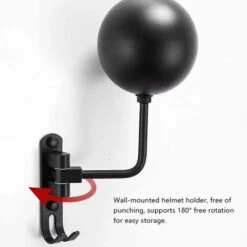 HAPPYSHOPPING Support Pour Casque De Moto Support De Présentation Sans Perforation Support De Rangement Pour Chapeau, Modèle De Sol Noir - Modèle De Sol Noir -Protection auditive et tête Soldes 2022 59118077 3