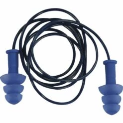 SACHET DE 10 PAIRES DE BOUCHONS D'OREILLE REUTILISABLES EN TPR Bleu - DELTA PLUS - Noir