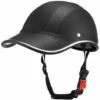 Kueatily Vélo Demi-casque Casquette De Baseball Casque De Vélo Dégagement Rapide Boucle Casquette Casque Abs Cuir Cyclisme Casque De Sécurité Pour Hommes Adultes Femmes Adolescents Noir -Protection auditive et tête Soldes 2022 59498781 1