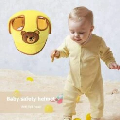 TRIOMPHE Bébé Sécurité Chapeau, Casque De Protection Pour Enfant Douce, Réglable Protecteur De Tête Capuchon Protège-front De Anti Choc Harnais Casquette, Jaune，T-Audace -Protection auditive et tête Soldes 2022 59832439 4