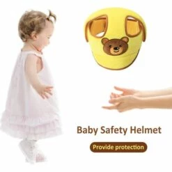 TRIOMPHE Bébé Sécurité Chapeau, Casque De Protection Pour Enfant Douce, Réglable Protecteur De Tête Capuchon Protège-front De Anti Choc Harnais Casquette, Jaune，T-Audace -Protection auditive et tête Soldes 2022 59832439 5