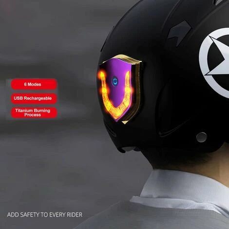 Outillage Vélo Lumière Nuit Cyclisme Voyant D'avertissement Vélo Casque Lumière Lampe USB Rechargeable Extérieur Casque Lumière 6 Modes - Bleu Dégradé LangRay 7 Outillage Vélo Lumière Nuit Cyclisme Voyant D'avertissement Vélo Casque Lumière Lampe USB Rechargeable Extérieur Casque Lumière 6 Modes - Bleu Dégradé LangRay – Image 5