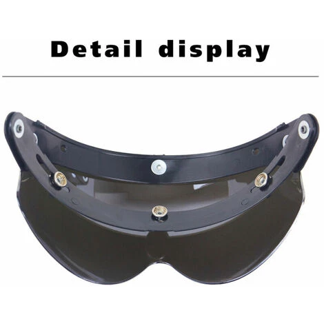 Outillage Visière De Casque De Moto Universelle Coupe-vent à 3 Boutons-pression Avant Visière Rabattable Lentille De Pare-vent Pour Lunettes De Soleil De Casque De Moto - Thé Peu Profond LangRay 7 Outillage Visière De Casque De Moto Universelle Coupe-vent à 3 Boutons-pression Avant Visière Rabattable Lentille De Pare-vent Pour Lunettes De Soleil De Casque De Moto - Thé Peu Profond LangRay – Image 5