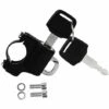 LITZEE Serrure De Casque De Moto Antivol Serrure Multifonction Fixe Batterie Générale Guidon De Voiture électrique Serrure De Casque Antivol Serrure De Casque - Le Noir Casques